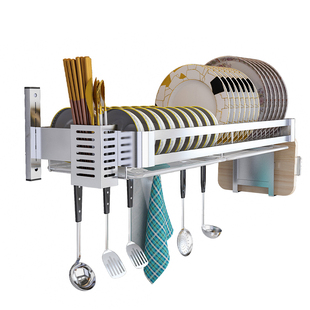 厨房水槽置物架壁挂式沥水碗架不锈钢水池放碗碟碗盘洗碗槽收纳架
