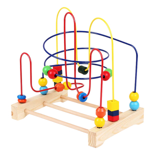 木制大号绕珠上肢锻炼康复器材功能练习宝宝手指协调训练儿童玩具