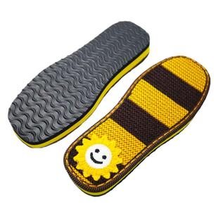 五送一/孺子牛暖阳毛线鞋底勾鞋绣花橡胶拖鞋底子平跟厚底防滑