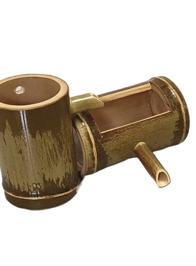 竹筒装饰品摆件竹水循环