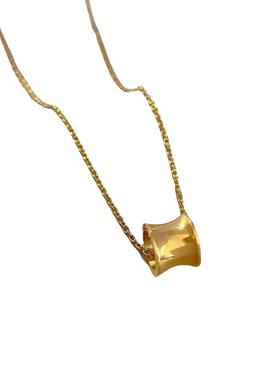 18K黄金色小蛮腰项链轻奢小众设计感锁骨链2025新款爆款颈链配饰