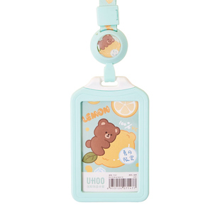 优和小高中学生带挂绳校园牌电话饭卡透明一卡通公交地铁防丢保护可伸缩接送幼儿园门禁高颜值ins女男生卡套