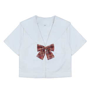 【海月社】白无本 基础款百搭关西襟名古屋 jk制服水手服上衣女