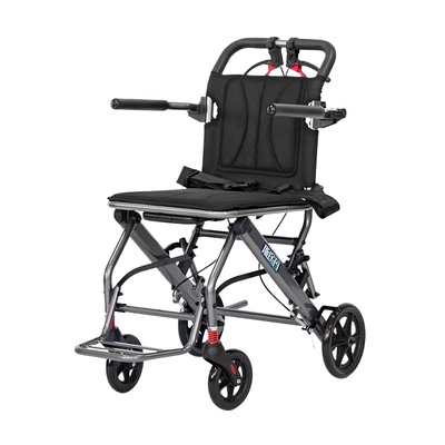 老人轮椅超轻便携折叠手推代步车