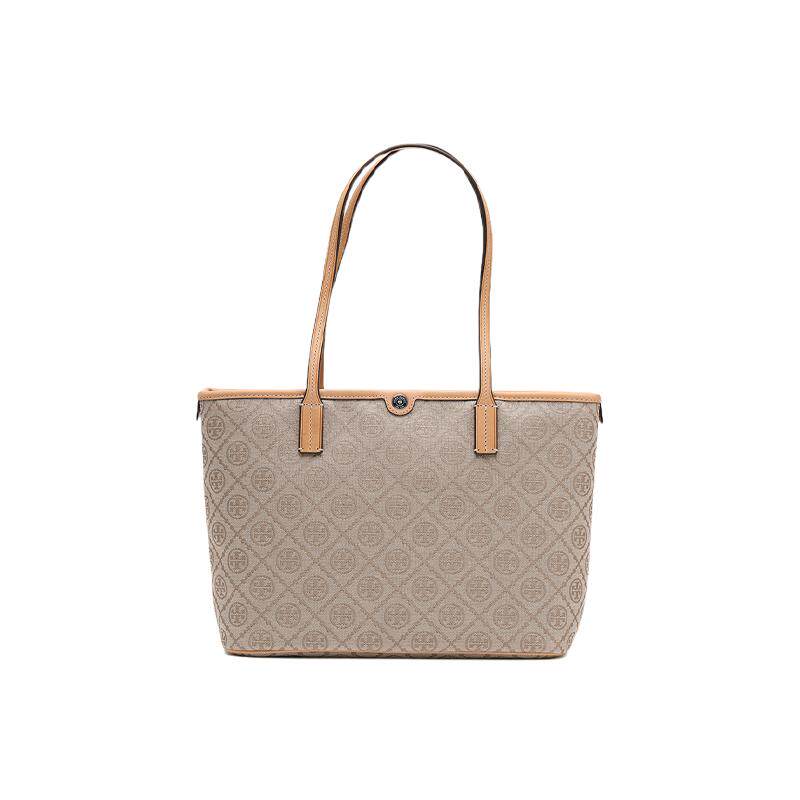 【自营】Tory Burch/汤丽柏琦女士monogram提花单肩手提包子母包