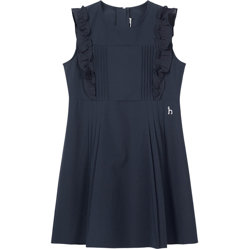 hazzys哈吉斯童装女童裙子26夏季新品中大童圆领速干无袖连衣裙