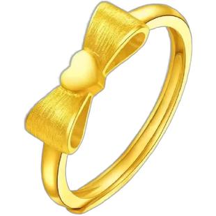 新款24K黄金戒指男女仿金包银花型活口戒子素圈指环送老婆送女友