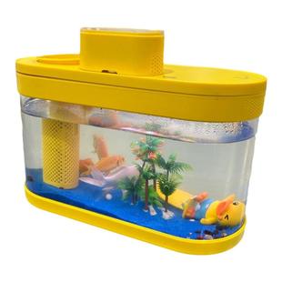 画法几何小黄鸭联名款智能鱼缸可连APPC180客厅小型生态懒人鱼缸