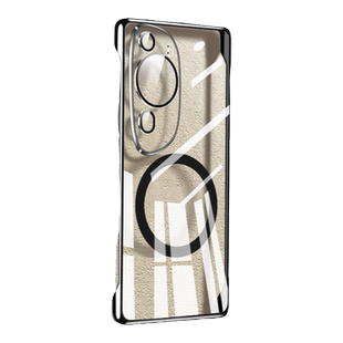 华为p60art手机壳透明无边框磁吸p60新款高端超薄裸感保护壳p60pro男防摔全包高级感外壳p60ait曲屏适用于