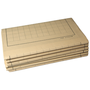 宣品书房书法宣纸练习纸品纸复古青竹日课纸小楷中大楷毛笔书法纸加厚宣纸半生半熟8cm米字格方格田格毛边纸