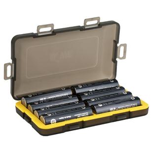 集卫 5号电池收纳盒备用电池防护盒保护14500 8节装电池整理盒aa电池盒加厚硅胶垫防滑防震防水溅