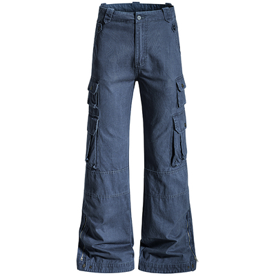 原创美式复古做旧水洗工装休闲裤