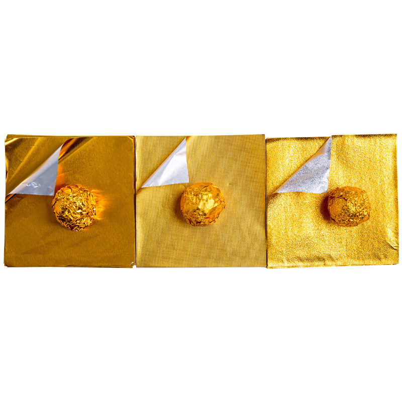 黑芝麻丸包装纸金色锡纸巧克力药丸子专用彩色铝箔纸食品级锡箔纸