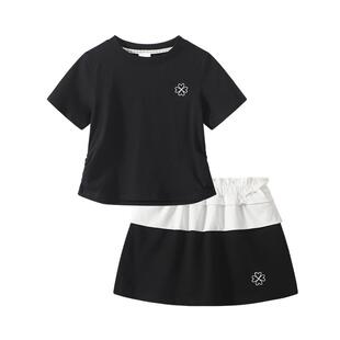 植木女童套装2026夏季新款中大童学院风短袖半裙套装儿童套装童装