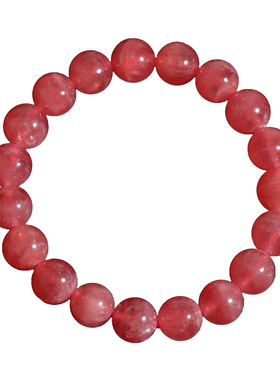 天然阿根廷红纹石单圈手链饰品女