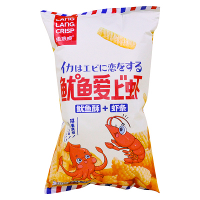 琅琅脆70g鲜虾片鱿鱼爱上虾虾条