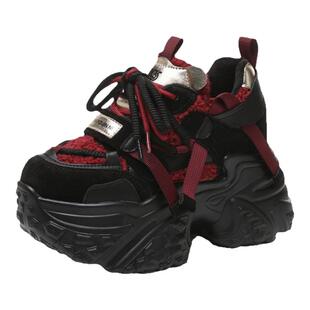 ZFCQ香港加绒加厚老爹鞋女款真皮2025冬季内增高小个子显脚小棉鞋