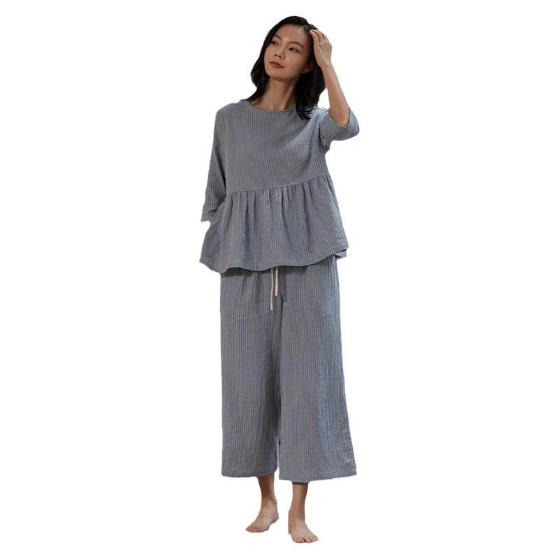昊达女士纯棉高级感家居服套装