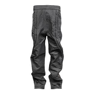 FAR ARCHIVE wookvibe绝迹单品尼龙褶皱卷线拼接机能黑色直筒长裤