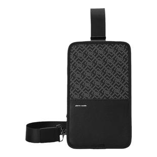 皮尔卡丹胸包斜挎包男士真皮单肩包新款轻奢青年邮差包休闲送男友