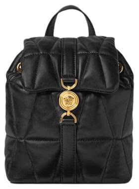 【季末优惠】VERSACE/范思哲 女士Kleio绗缝羊皮革双肩包