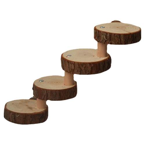 苹果木枝叉跳台树桩吊桥楼梯蜜袋鼯龙猫磨牙仓鼠玩具松鼠玩耍用品