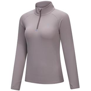 卡尔美运动速干衣女长袖秋冬季半拉链跑步上衣t恤保暖健身瑜伽服