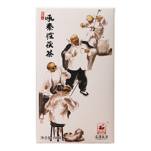 泾渭茯茶吼秦腔泾阳茯茶陕西特产官茶咸阳金花茯砖茶西安伏茶旗舰