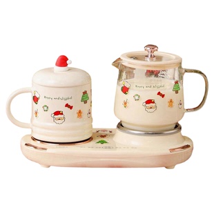 圣诞新款养生壶多功能家用办公室小型玻璃花茶迷你茶器烧水壶茶壶