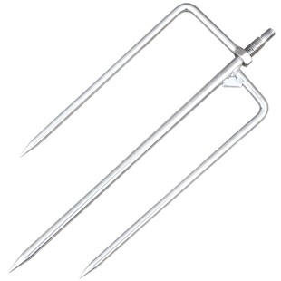 钓鱼不锈钢伞叉插地三角叉脚加粗加长竿支架地插渔具户外装备配件