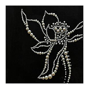 高级感莲荷花卉珍珠画数字油画手工diy材料包烟花客厅摆件装饰画