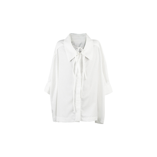 COOLLINE林子熙 Ancora秀场衬衫G家轻奢感白衬衫女系带设计感上衣