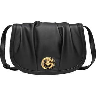 金利来女士真皮包包2026新款百搭单肩斜挎包软小众褶皱设计通勤包