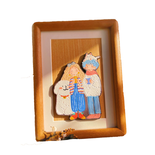 石塑粘土人偶定制纪念意义礼物情侣结婚送闺蜜生日礼物毕业全家福