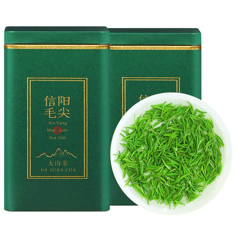 保银绿茶信阳毛尖新茶春茶雨前特级嫩芽浓香自饮待客好茶送礼品袋