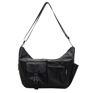 工装机能斜挎包女潮牌轻便大容量学生上课背包女款韩系单肩邮差包