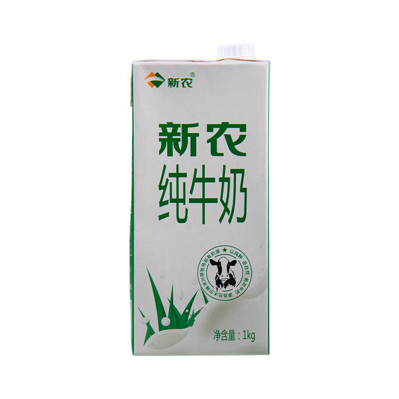 【26年1月生产】新农纯牛奶1kg*2盒家庭装学生老年人大瓶学生奶