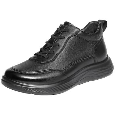 森达高帮运动鞋舒适羊皮休闲皮靴