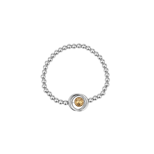 BLACKHEAD/黑头设计师潮牌 金银拼色星球双轨装饰钛钢串珠手链潮