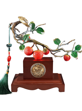 事事如意柿子摆件客厅高档装饰品