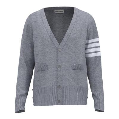 TB开衫女士外套针织V领高下摆收腰显瘦高级学院风毛衣赵露思同款