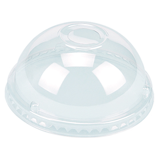 90/95/98口径奶茶杯盖平盖透明半圆球盖一次性咖啡杯盖子塑料通用