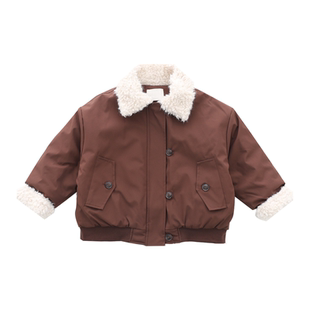 Sun  童品 ｜ 童良品 【可可奶糖】女中大童棉袄棉服羊羔毛领保暖