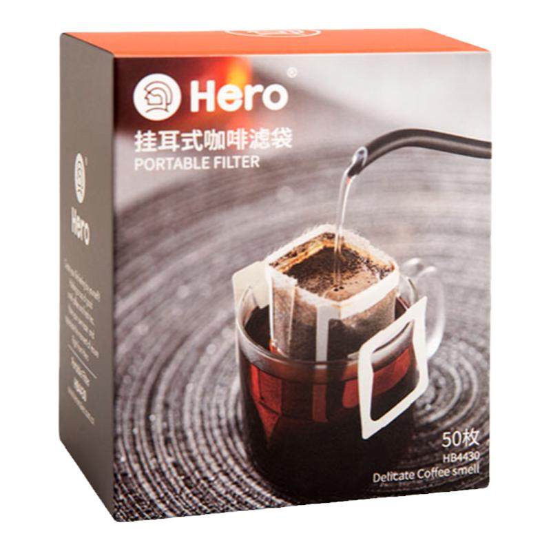 hero日本进口挂耳咖啡滤纸便携滤泡式手冲壶滴滤式咖啡粉过滤袋网