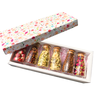 玫瑰花菊花茉莉水果花茶伴手礼组合女养生礼盒装送礼礼物泡水喝的