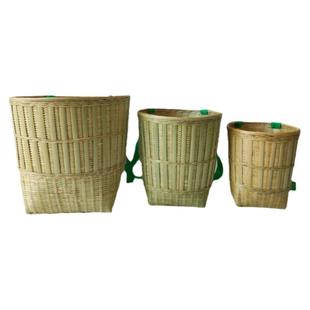 竹编背篓采摘蘑菇背篓赶集背篓舞蹈道具采茶背篓收纳篮买菜竹筐