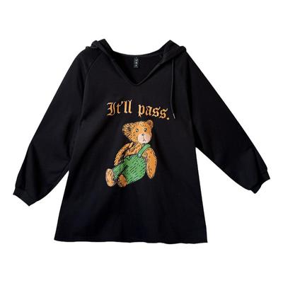 大码女装加绒加厚卫衣宽松显瘦