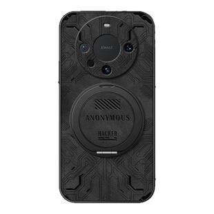 适用华为Mate70pro手机壳mate60/50保护套mete30Epro旋转支架mata20磁吸40e新款pro+羊巴皮电芯鼎桥男