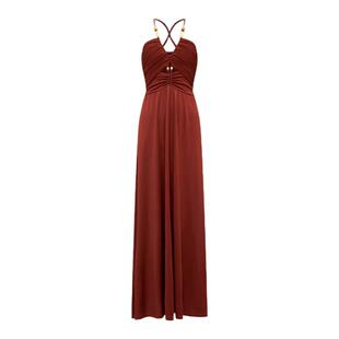 [博主同款]DVF女装榛果棕波西米亚风度假连衣裙DS2S033