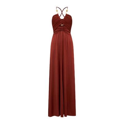 DVF波西米亚风长款拼接连衣裙